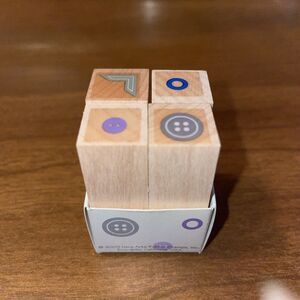 Hero Arts Tiny Trimmings Set Of 4 Wooden Rubber Stamps LL865 Open Box